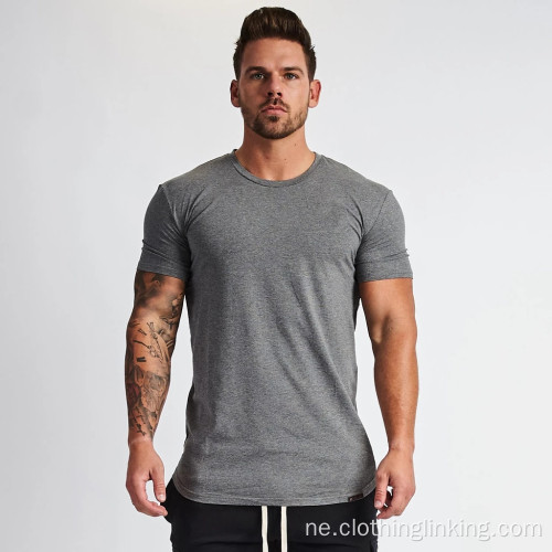पुरुषको छोटो स्लीव मांसपेशी टी-शर्ट